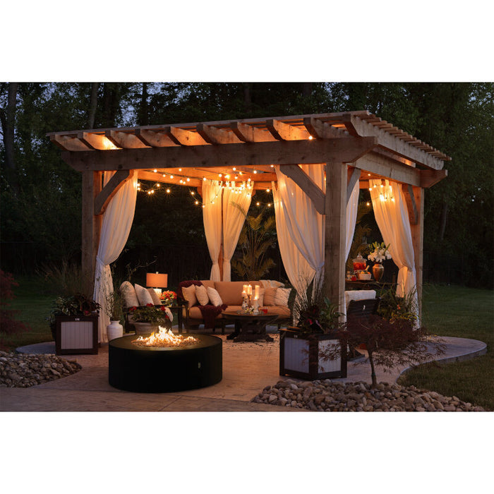 Galio Star Black Gas Fire Pit Automatic