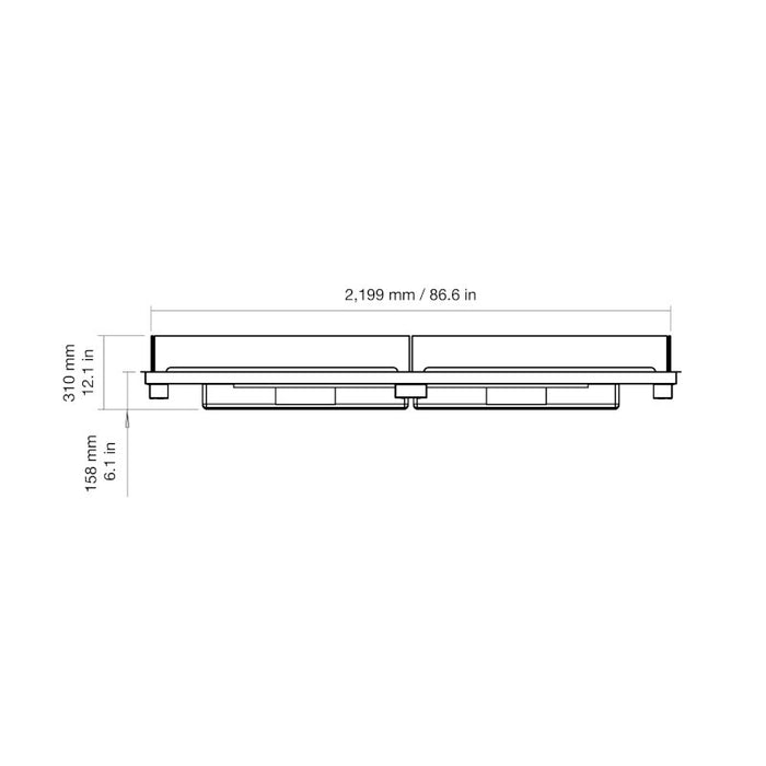 Linear 90 Fire Pit Kit