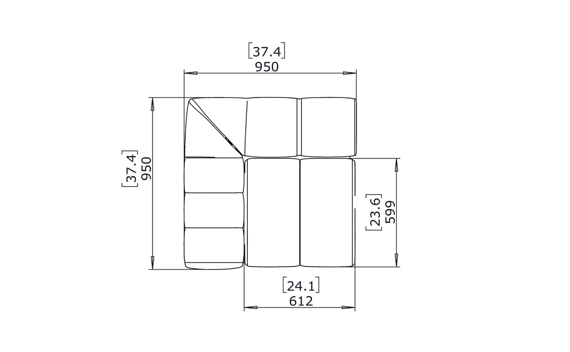 Connect C37 Modular Sofa