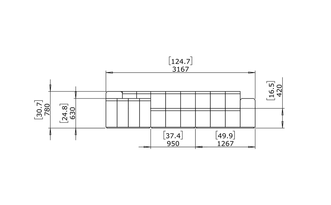 Connect Modular 5 L-Sectional