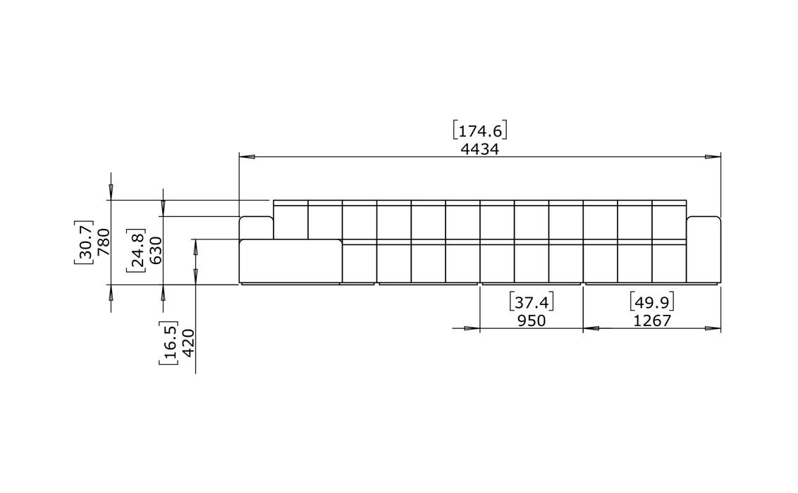 Connect Modular 5 Sofa Chaise