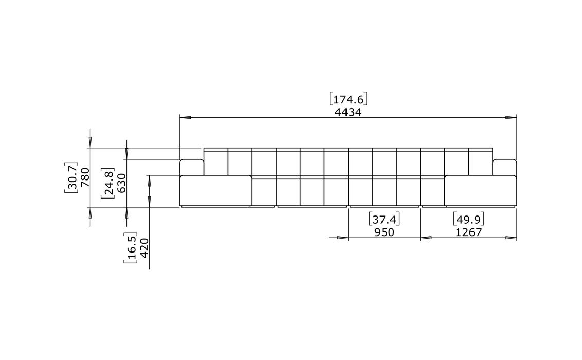 Connect Modular 6 U-Chaise Sectional