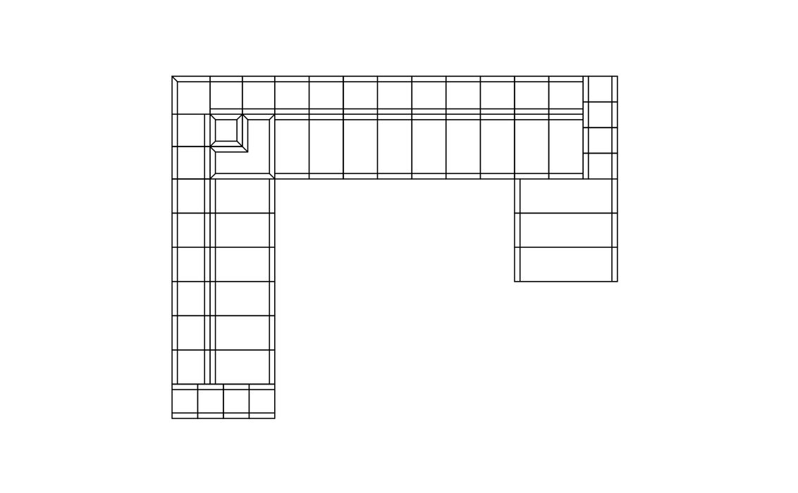 Connect Modular 7 U-Sofa Chaise Sectional