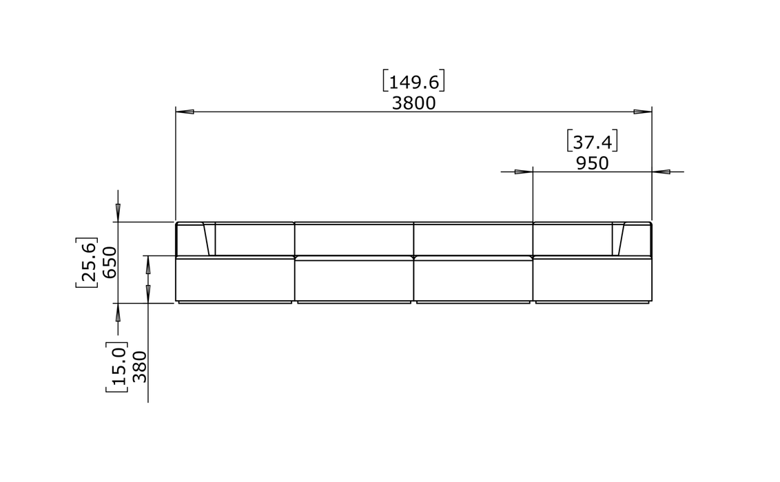 Relax Modular 6 U-Chaise Sectional