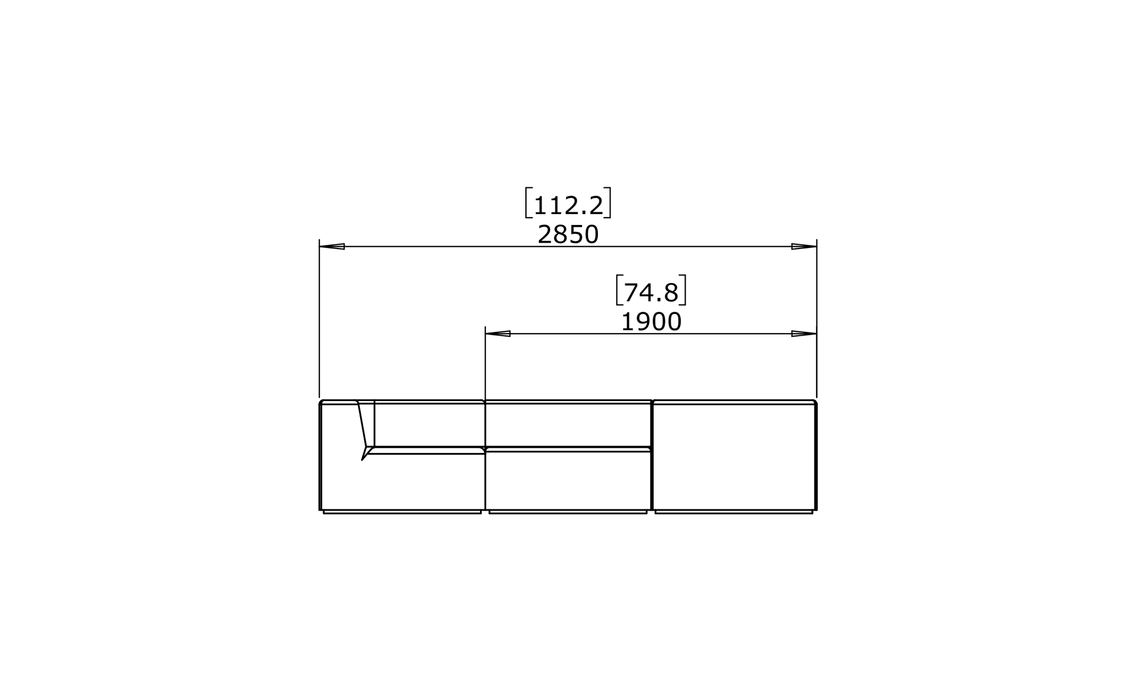 Relax Modular 7 U-Sofa Chaise Sectional