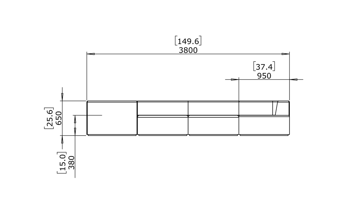 Relax Modular 7 U-Sofa Chaise Sectional