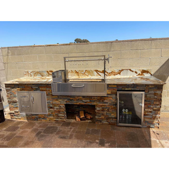 TAGWOOD BBQ Argentine Wood Fire & Charcoal Grill all Stainless Steel | BBQ05SS