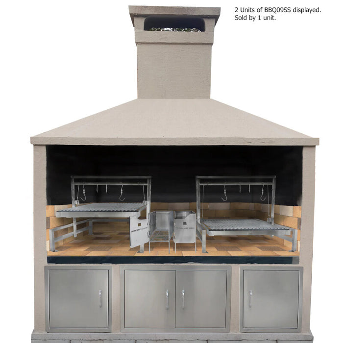 TAGWOOD BBQ Argentine Wood Fire & Charcoal Grill all Stainless Steel | BBQ09SS