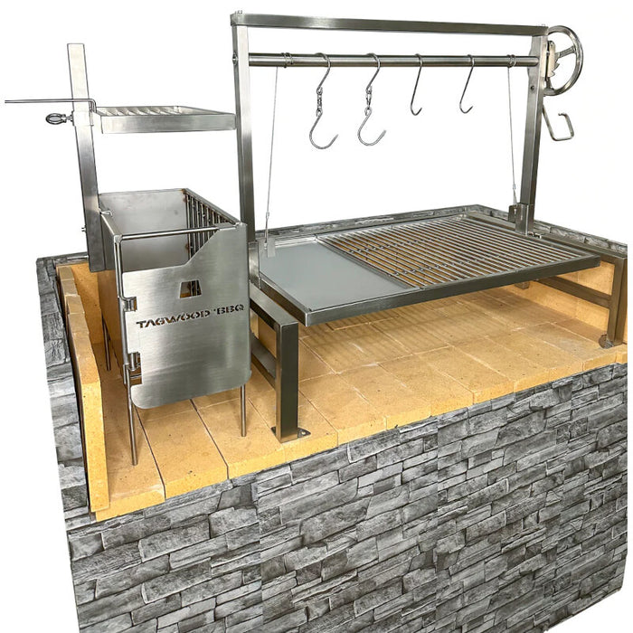 TAGWOOD BBQ Argentine Wood Fire & Charcoal Grill all Stainless Steel | BBQ09SS