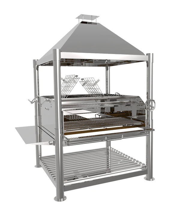 Tagwood BBQ XL Argentine Wood Fire & Charcoal Grill all Stainless Steel | BBQ22SS