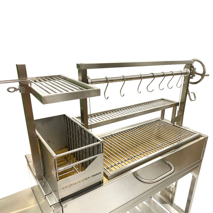TAGWOOD BBQ Argentine Wood Fire & Charcoal Grill all Stainless Steel | BBQ03SS