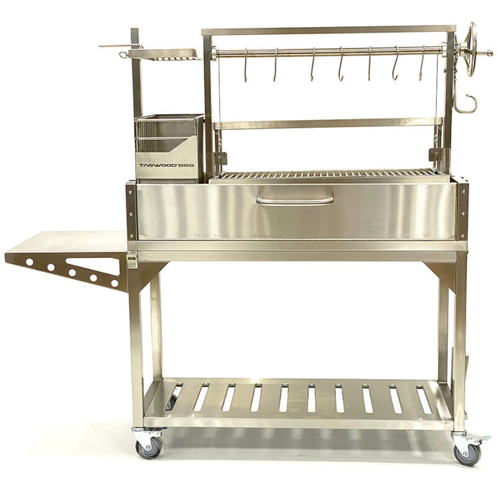 TAGWOOD BBQ Argentine Wood Fire & Charcoal Grill all Stainless Steel | BBQ03SS
