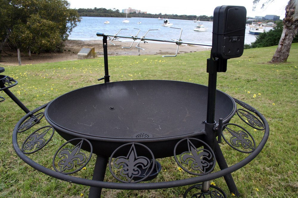 BBQ, Fire Pit, Spit Rotisserie - 1.2m - Black