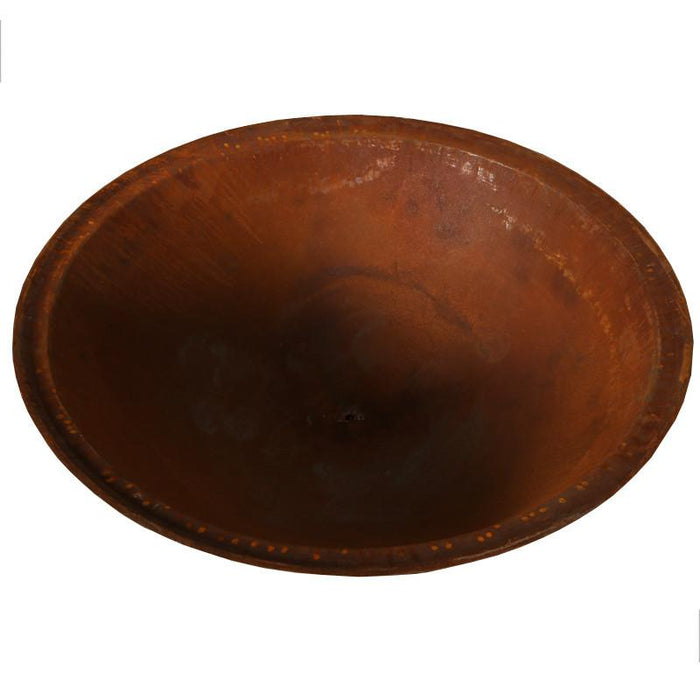 Deep Bowl Cast Iron  Fire Pit - Trivet Stand - Rust - 100cm