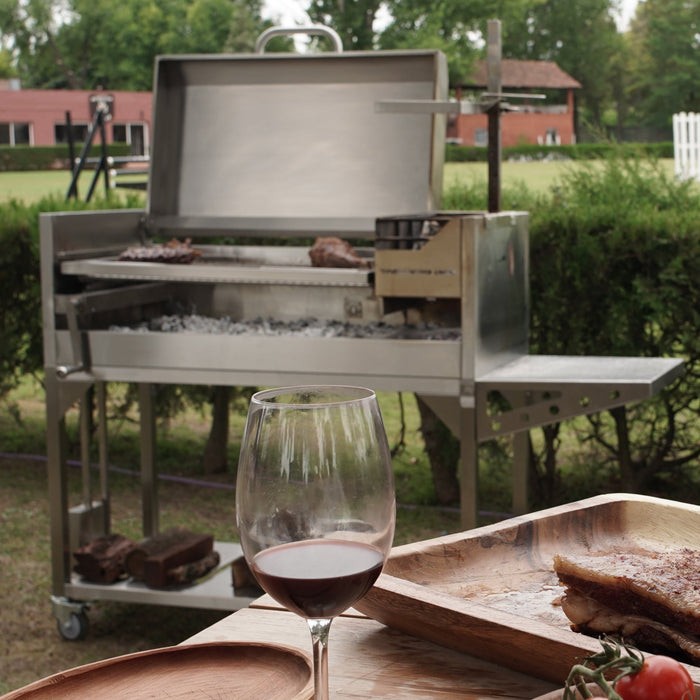 Tagwood BBQ Argentine Santa Maria Wood Fire & Charcoal Grill with Top Lid | BBQ01SS
