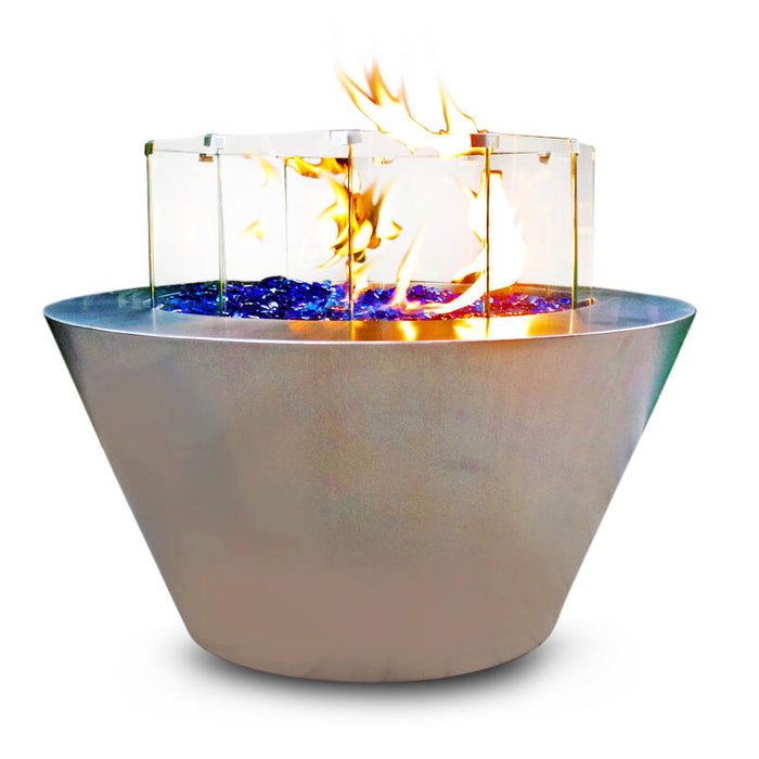 Gas Fire Pit Round Stainless Steel 1m