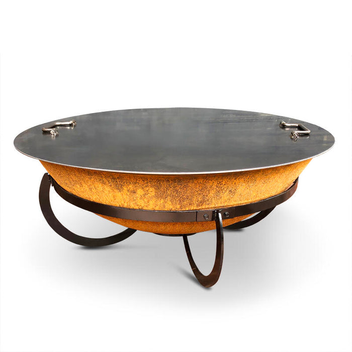 Da Vinci 90 Cast Iron Fire Pit Rust + FREE Stainless Steel Poker