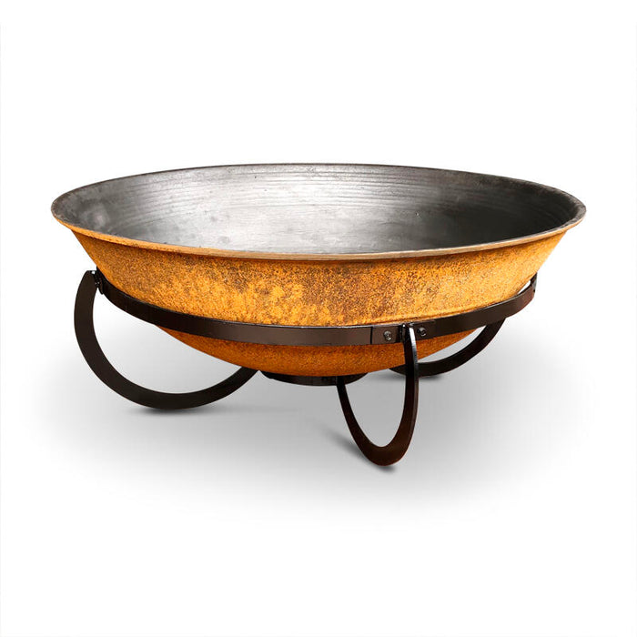 Da Vinci 110 Cast Iron Fire Pit Rust + FREE Semi Stainless Grill