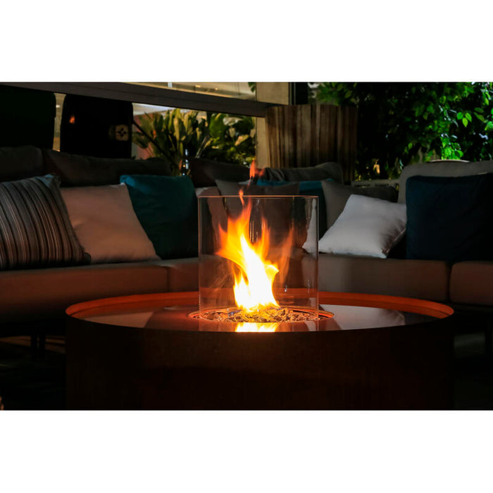 Galio Gas Fire Pit Insert Platinum Round