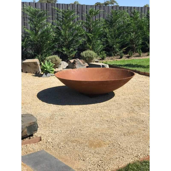 Cast Iron Fire Pit Bowl with Trivet Base 1.5m Rust