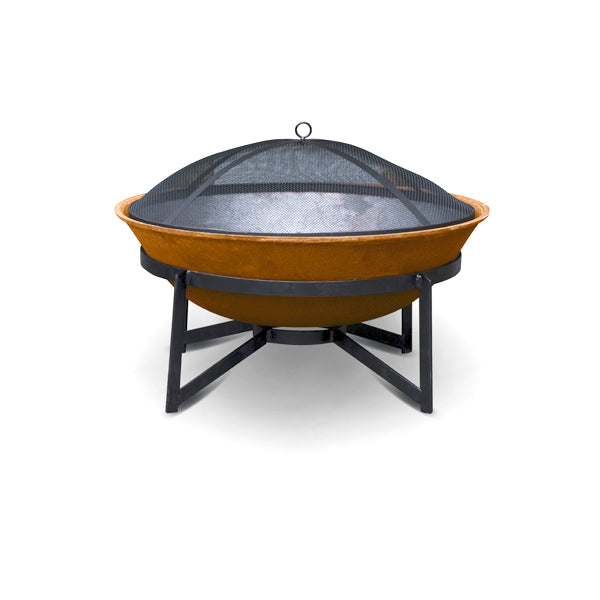 Cubist Cast Iron Fire Pit 75cm & Ember Screen Bundle — Fire Pits Direct