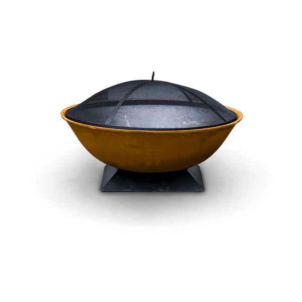 Piazza Cast Iron Fire Pit 75cm & Ember Screen Bundle — Fire Pits Direct