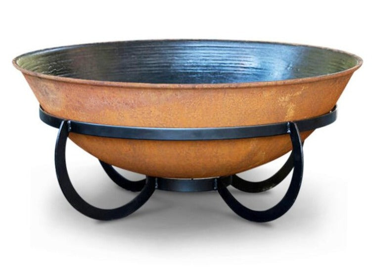 Da Vinci 110 Cast Iron Fire Pit Rust + FREE Semi Stainless Grill