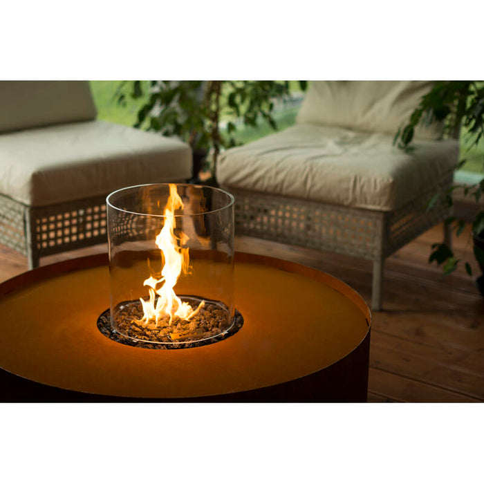 Galio Gas Fire Pit Corten Round