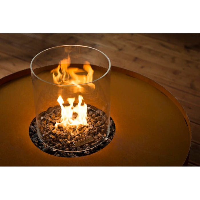 Galio Gas Fire Pit Corten Round