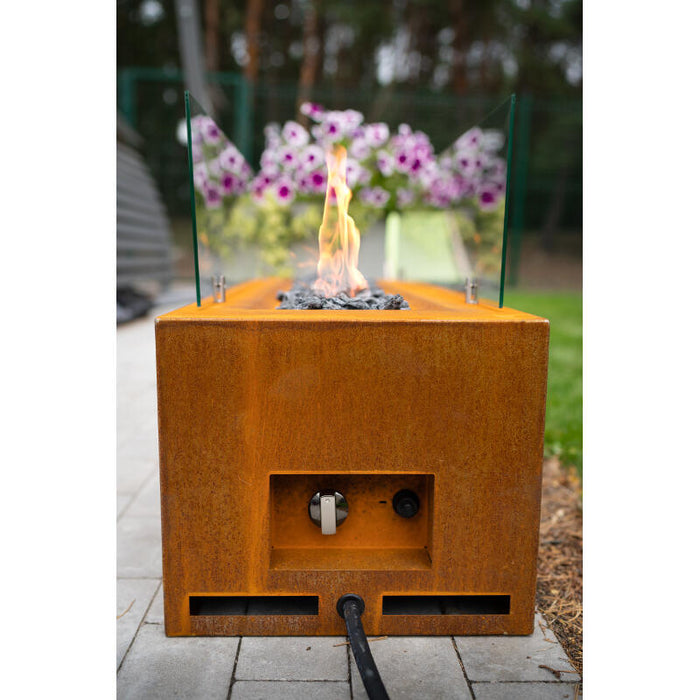 Galio Linear Gas Fire Pit Corten Manual