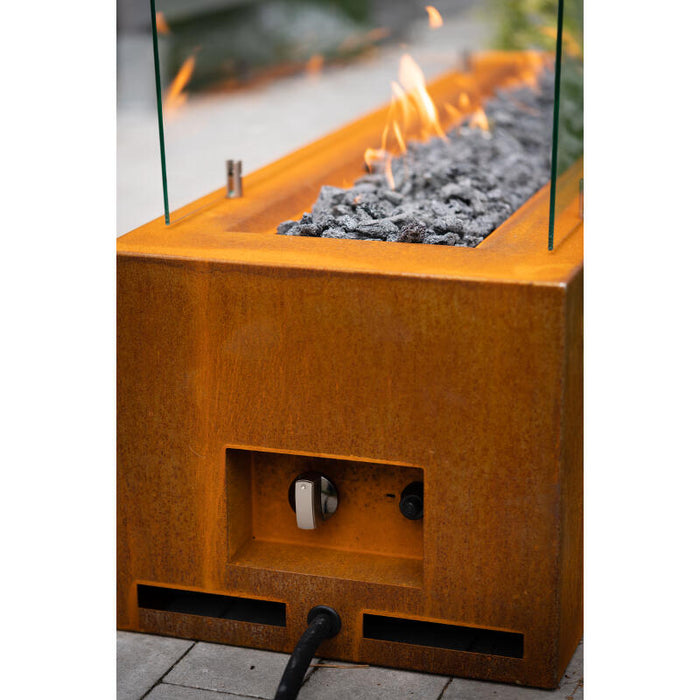 Galio Linear Gas Fire Pit Corten Manual