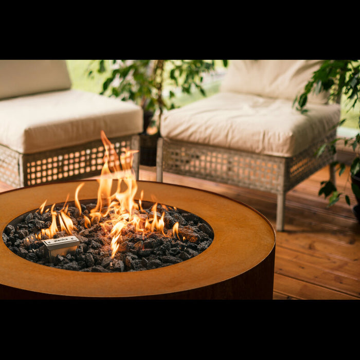 Galio Star Corten Gas Fire Pit Automatic