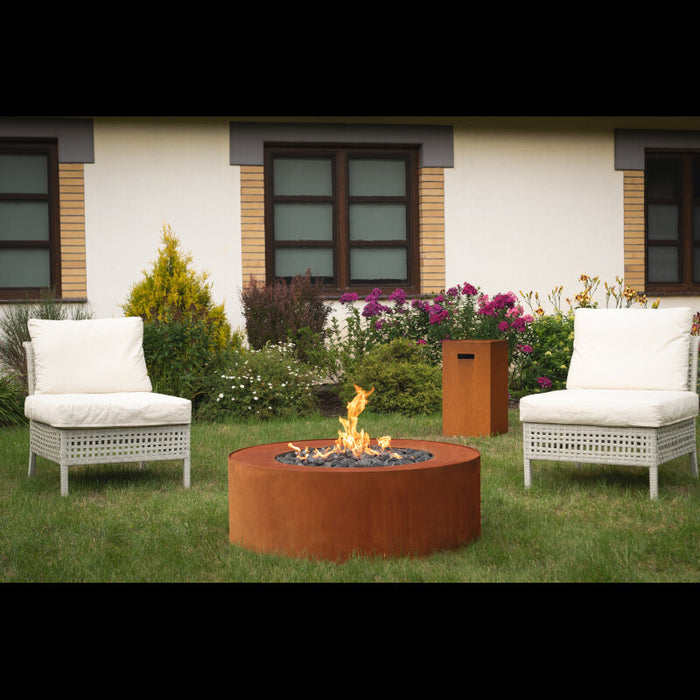 Galio Star Corten Gas Fire Pit Automatic