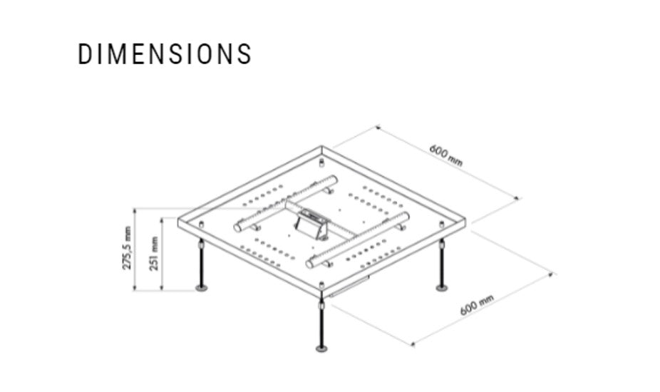 Galio Gas Fire Pit Insert H Shape 600