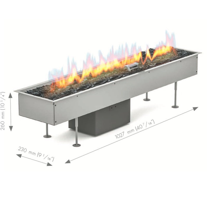 Galio Gas Fire Pit Insert Linear Automatic