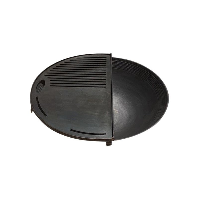 Cubist 90 Cast Iron Fire Pit Rust + FREE Ember Screen