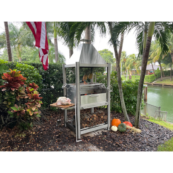 TAGWOOD BBQ Argentine Wood Fire & Charcoal Grill all Stainless Steel | BBQ02SS