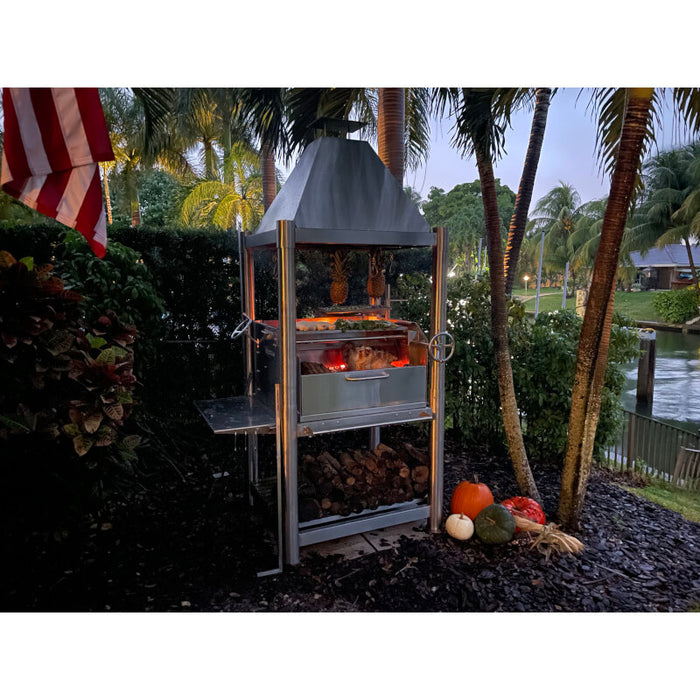 TAGWOOD BBQ Argentine Wood Fire & Charcoal Grill all Stainless Steel | BBQ02SS