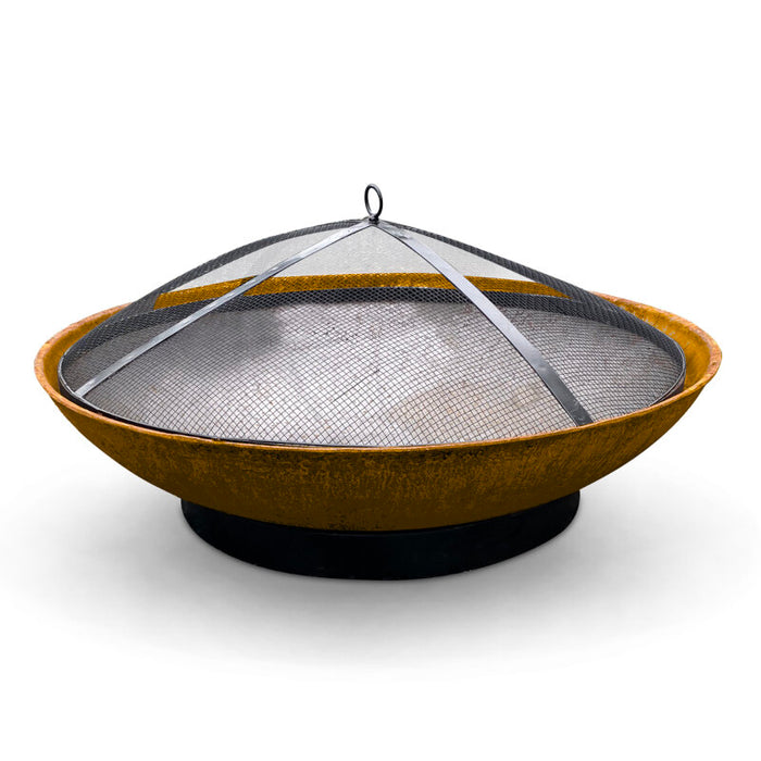 Cast Iron Bowl Fire Pit 75cm Low Ring + FREE Ember Screen