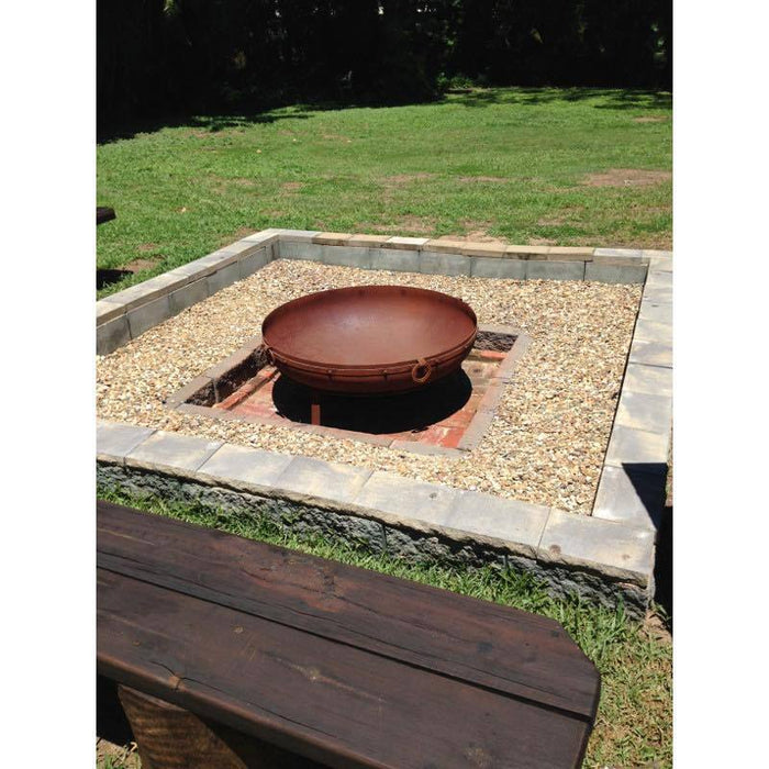 Indian Kadhai Replica Fire Pit - 90cm & 120cm - Rust