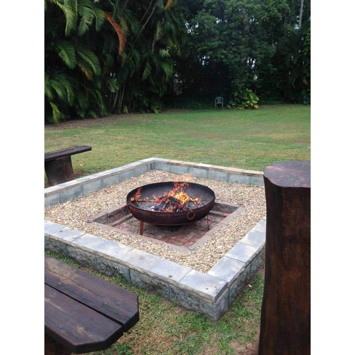 Indian Kadhai Replica Fire Pit - 90cm & 120cm - Rust