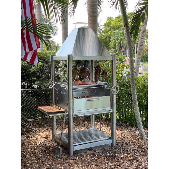 TAGWOOD BBQ Argentine Wood Fire & Charcoal Grill all Stainless Steel | BBQ02SS