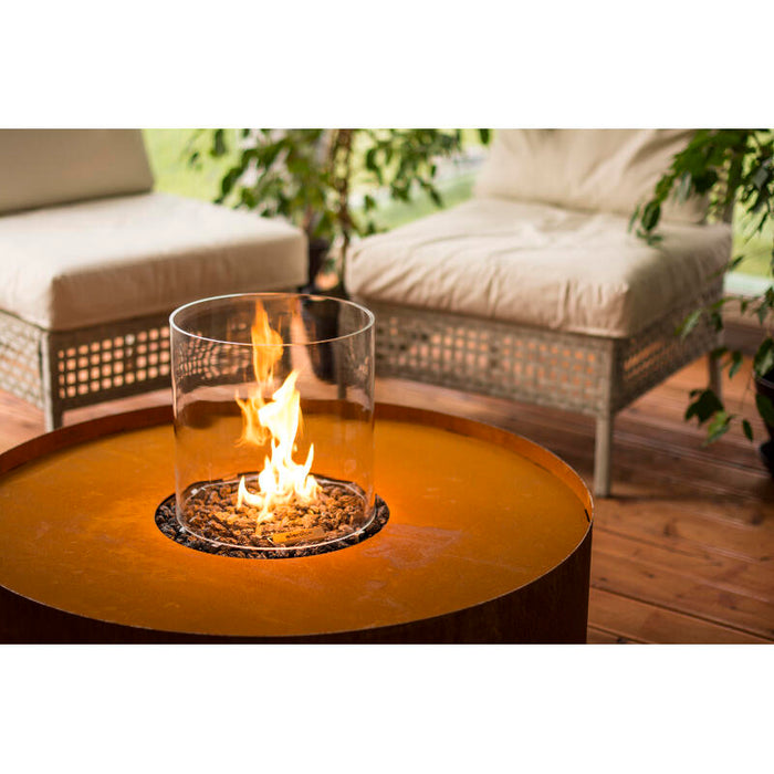 Galio Gas Fire Pit Corten Round